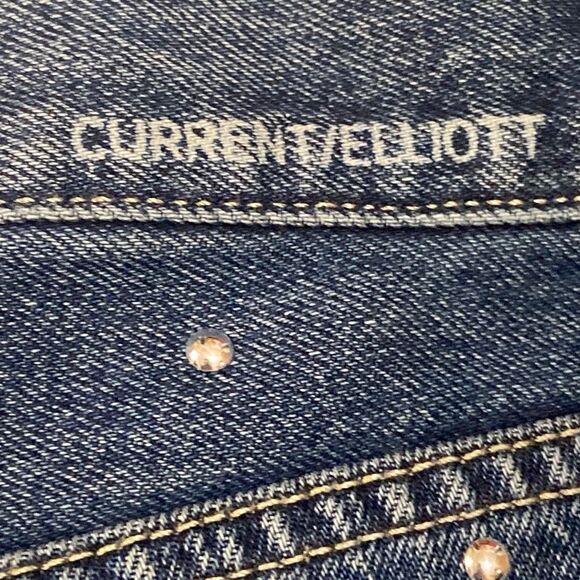 Current/Elliott Cropped Slim High Rise Studded Jeans Women’s Size 28 - Picture 5 of 12